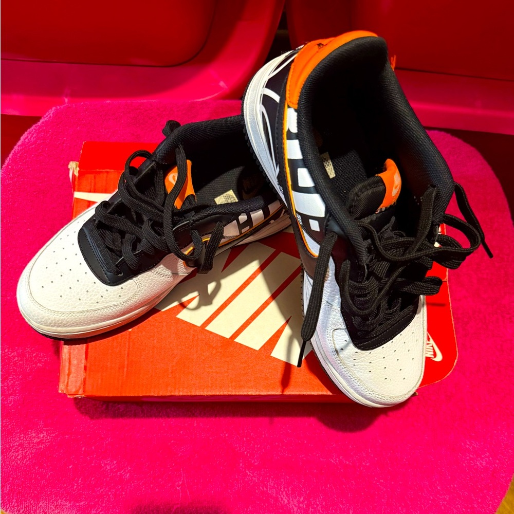 Kids' Black and Orange Athletic Shoes